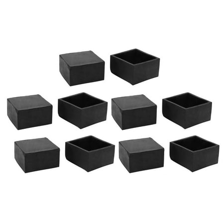 40mmx40mm Square Chair Leg Floor Protectors Table Feet Tips Covers Caps 10pcs - Walmart.com