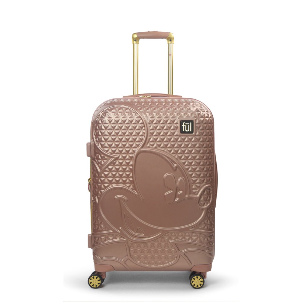 ful FUL Disney Textured Mickey Mouse 25in Hard Sided Rolling Luggage