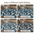 thumbnail image 7 of ODIKA 4'x6' Ultra-Soft Area Rug, Balanced Composition Repeating Shapes Clean Edge Abstract Art None Washable, Bare feet friendly, Silk-Touch for Bedroom Home office, 7 of 7