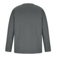 thumbnail image 5 of GigrtiJin Mens Fleece Sweatshirt Long Sleeved Round Neck Thickened Warm Pullover Top Sports Solid Casual Sweatshirt, 5 of 7