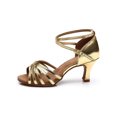 thumbnail image 1 of UKAP Laides Latin Shoe Ankle Strap Sandals Open Toe Dance Shoes Performence Lightweight Gold-5 cm 4.5, 1 of 2