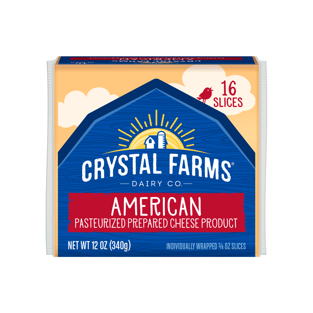 Crystal Farms American Cheese Slices, 12 oz., 16 slices wrapped