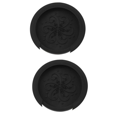 2X Acoustic Guitar Sound Hole Cover Block Plug Screeching Halt for 40 inch /41 inch EQ Black,2 * Sound Hole cover,Black