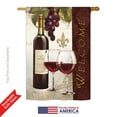 thumbnail image 2 of Breeze Decor BD-WI-H-117053-IP-BO-DS02-US 28 x 40 in. Welcome Wines Happy Hour & Drinks - Everyday Wine Impressions, Decorative Vertical House Flag, 2 of 4