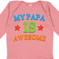 thumbnail image 4 of Inktastic My Papa is Awesome Boys or Girls Long Sleeve Baby Bodysuit, 4 of 5
