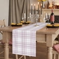 thumbnail image 2 of Buffalo Plaid Table Runner Dusty Rose Pink Farmhouse Stripes Minimalist Tablerunners 13 x 36 Inch, Table Decorations Tabletop Scarf for Summer Gathering Holiday Farmhouse Kitchen Dining Decor, 2 of 8