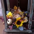 thumbnail image 5 of Twfbrm Fall Candle Rings Wreath, 10 inch Maple Leaves Candle Rings with Pine Cones & Pumpkin, Farmhouse Pillar Candle Holder Decorative Tealight Candle Garland Fall Decorations for Home Kitchen, 5 of 9