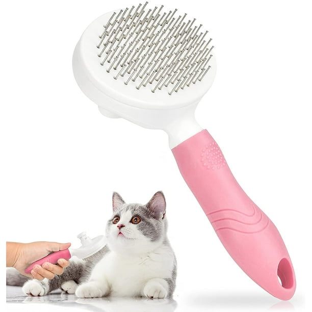 Dog Brush, Cat Brush, Pet Grooming Comb, Cat Dog Brush, self-cleaning brush  with dead hair, suitable for long-haired and short-haired cats and dogs.  (size1) 