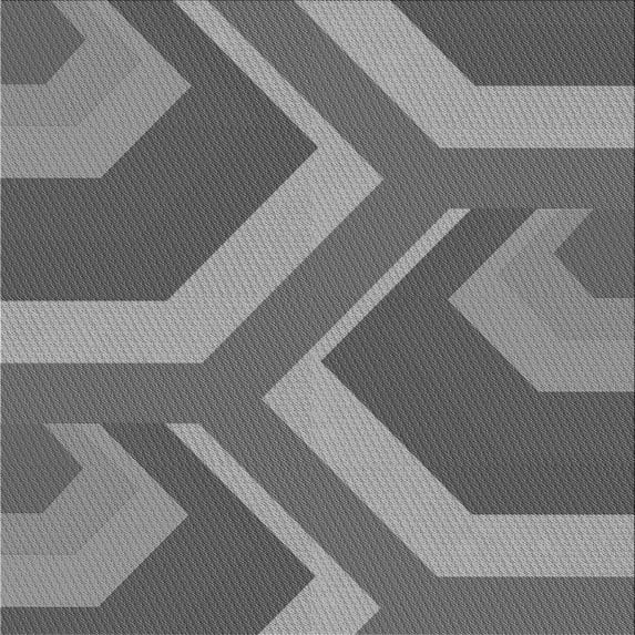 Ahgly Company Machine Washable Indoor Square Transitional Grey Gray Area Rugs, 8' Square