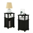 thumbnail image 5 of Furinno Brahms 3-Tier End Table with Door Set of 2, Espresso, Black, 5 of 5
