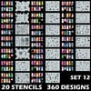 Ejiubas 12 Pcs 24 Diffe Designs Easy Nail Art Vinyls Acrylic Nail Art Designs Stencils