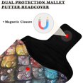 thumbnail image 3 of Haosy Water Droplets on Dragon Scales Golf Mallet Putter Cover Strong Magnetic Leather Golf Club Headcover Closure, 3 of 7