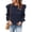 Navy, variant on Baqcunre Women's Sweaters Women Casual Sweater Crewneck Ruffle Shoulder Long Sleeve Cable Knit Solid Loose Ribbed Hem Pullover Jumper Top Crewneck Sweatshirts Fall Outfits Women Trendy Light blue L