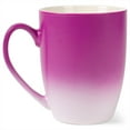 thumbnail image 2 of Elanze Designs 12 Ounce Vibrant Two Toned Ombre Ceramic Tea Coffee Cup Mug Magenta White Sly Forest Fox, 2 of 4
