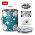 thumbnail image 4 of Floral 12oz Stainless Steel Coffee Mug – Double-Wall Insulated Cup with Spill-Resistant Lid, 360° Full-Print Design, Keeps Drinks Hot & Cold for Home, Office, Travel,Thanksgiving,Christmas, Spring, 4 of 5