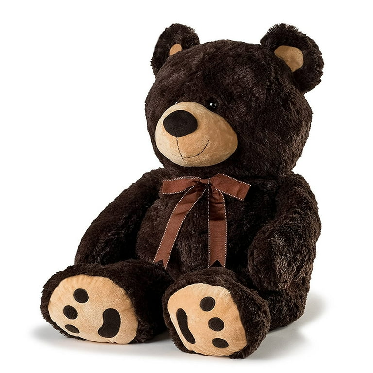 Joon Huge Teddy Bear With Ribbon, Dark Brown - Walmart.com