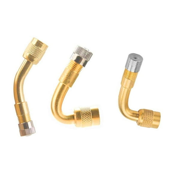 Valve de Pneu en Laiton 45 Degrés avec Adaptateur d'Extension pour Voiture Camion Moto
