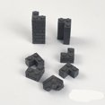 thumbnail image 1 of Ladrillos de pared gruesos de partículas pequeñas, 1x2, 1x3, 1x4 puntos, accesorios a granel, puertas, ventanas, bloques de construcción DIY, juguete educativo para niños,80pcs DK grey L, 1 of 7