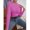 Hot Pink, variant on Nooxsoe Women's Fitted Long Sleeve T-shirt Lightweight Yoga Crop Tops Casual Base Layer Tight Fitting Long Sleeve Casual Pullovers Tees Bottoming Shirt Women Tops Hot Pink L