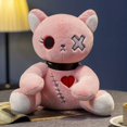thumbnail image 1 of Peluche de chat gothique effrayant, jouets en peluche de chat fou, poupée d'animaux en peluche de chat effrayant pour décoration de chambre d'halloween, 1 of 4