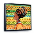 thumbnail image 3 of Designart 'African American Woman Portrait with Turban III' Modern Framed Canvas Wall Art Print, 3 of 5