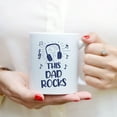 thumbnail image 3 of Custom Mugs This Rock Dad Rock n roll Music Lover Dads Gifts for Father's Day from Daughter son Santa Presents Ceramic Coffee 11oz 15oz Christmas Mug, 3 of 7