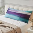 thumbnail image 5 of Purple Teal Ombre Long Body Pillow Cover 20x60 Inch, Abstract Modern Oil Painting Gradient Decorative Pillowcase with Zipper, Microfiber Pillow Protector, Soft Breathable Long Pillowcases for Women, 5 of 9