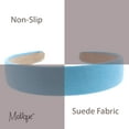 thumbnail image 4 of Motique Accessories 1 inch Wide Suede like Headband Solid Hair Band for Women and Girls (Light Blue), 4 of 4