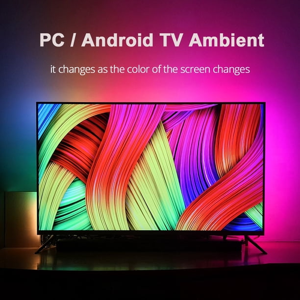DIY ambiente TV PC pantalla de ensueño tira de LED USB HDTV Monitor de ordenador retroiluminación direccionable WS2812B tira de LED 1/2/3/4/5m conjunto completo Tan Jianjun unisex