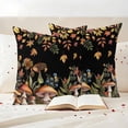 thumbnail image 3 of Thanksgiving Fall Leaves Outdoor Waterproof Pillow Covers, Mushroom Black Country Botanical Decorative Square Throw Pillowcase Sofa Cushion Sham for Patio/Couch/Chair, 24"x24" 2 Pack, 3 of 8