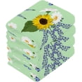 thumbnail image 4 of Dreamtimes 4 PCS Sunflowers & Butterfly Washcloths, 12 X 12 Inches Cotton Wash Cloths, Highly Absorbent and Soft Face Towels for Bathroom,Gym,Hotel and Spa, 4 of 7