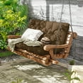 thumbnail image 6 of Kimunuk Outdoor Swing Cushion , 47" X 40" X 5" Waterproof Bench Chair Replacement Cushion with 6 Ties for Patio Porch, Chocolate, 6 of 7