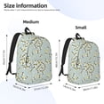 thumbnail image 2 of Disketp Bees print Canvas Backpack Lightweight Travel Daypack Student Rucksack Laptop Backpack-Medium, 2 of 5
