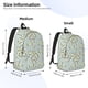 thumbnail image 2 of Disketp Bees print Canvas Backpack Lightweight Travel Daypack Student Rucksack Laptop Backpack-Medium, 2 of 5