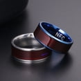 thumbnail image 3 of Trayknick NFC Chip Ring Fashionable Bluetooth-compatible Thickened Stainless Steel Universal Smart Ring for Daily Use Silver US 12, 3 of 13