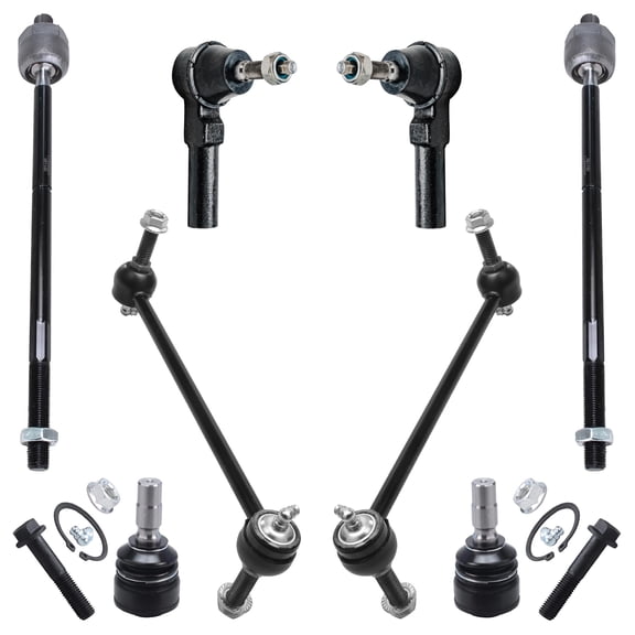 Detroit Axle - Front Lower Ball Joints Sway Bars Inner & Outer Tie Rods Replacement for 2005-2010 Ford Mustang