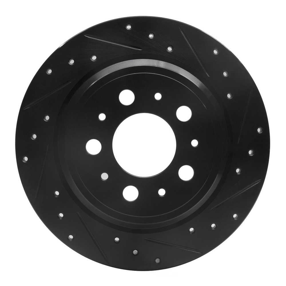 Dynamic Friction Company 633-27024R DFC Brake Rotor - Drilled And Slotted - Black