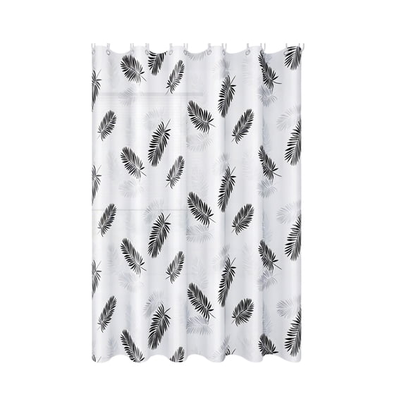 JHyouerji Plastic Shower Curtain Mildew Resistant Easy Clean Thick Waterproof Wet Dry Separation Gray Bath Curtain for Bathroom Toilet Bedroom Hotel