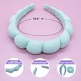 thumbnail image 4 of FROG SAC Puffy Spa Headband and Wristband Scrunchies for Girls, Skincare Headbands for Women Makeup, Terry Cloth Towel Head Band for Skin Care, Twisted Bubble Make Up Hair Band for Washing Face, 4 of 6