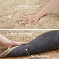 thumbnail image 4 of ZENELESS Fluffy Oval Rug for Bedroom, Cute Furry Shaggy Bedside Carpet for Dorm Kids Room Nursery Home Decor, 2.6 x 5.3ft Camel, 4 of 7