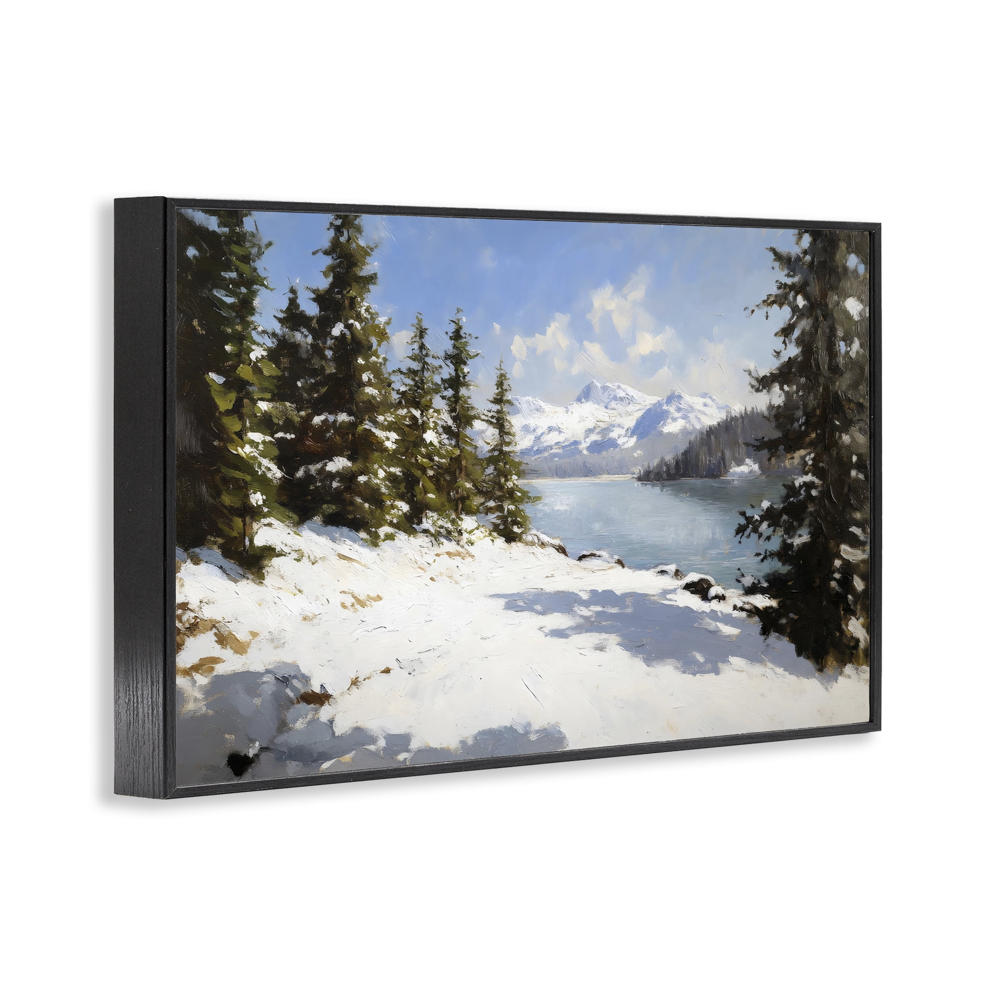 Way Up North Landscape Black Framed Giclee Art, design by Petal Prints Design