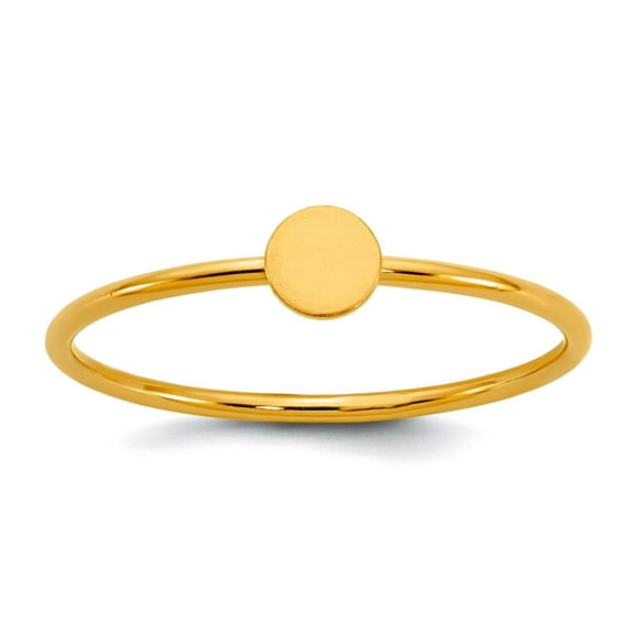 1/20 14k Gold Filled Disc 1.0mm Stacking Ring Size 8 Ring for Women - .5 Grams