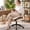Creamy White, variant on COOLHUT Home Office Chair, Armless Adjustable Height Small Office Desk Chair, PU Leather Swivel Computer Chair, Modern Walnut Bentwood Chair for Office, Reading Meeting Room, Makeup Vanity, Khaki