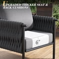 thumbnail image 3 of ELPOSUN Metal Patio Furniture Set,4 Pieces Metal Outdoor Furniture Set, Modern Outdoor Patio Sofa Set with 6" Thickened Cushion, Metal Outdoor Furniture for Porch,Pool,Garden(Grey), 3 of 7