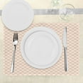 thumbnail image 3 of Ambesonne Geometric Place Mats Set of 4, Modern Pink Squares, Standard Size, Peach Cream, 3 of 6