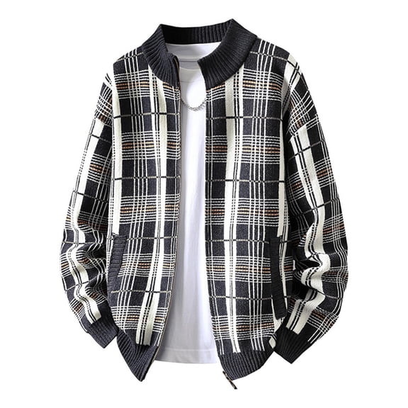 FDGIU Men's Flannel Shirt 2025 - Long Sleeve Button Down Plaid, Soft Fall Winter Casual Top