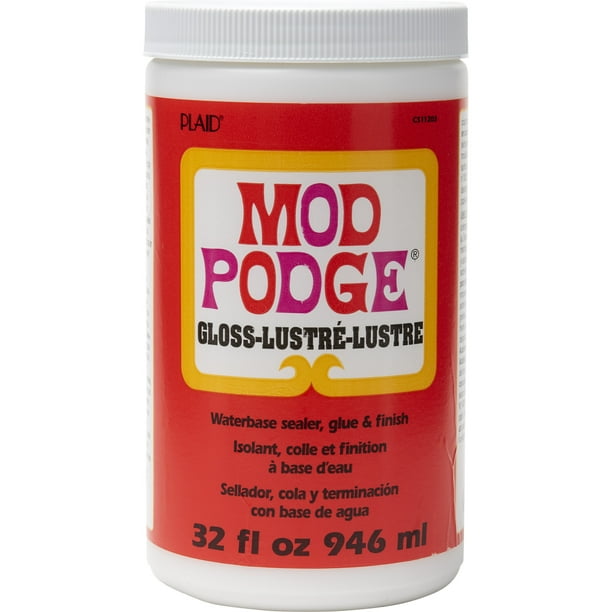 Mod Podge Wmcs11203 Sealer Glue And Finish Gloss Finish Clear 32 Fl Oz Walmart Com Walmart Com