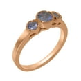 thumbnail image 1 of LBG British Made 18k Rose Gold Natural Tanzanite Womens Anniversary Ring - 33 size options - Size 6.5, 1 of 6