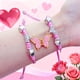 thumbnail image 5 of Pulseras magnéticas para parejas | Cuerda tejida ajustable con dije de esmalte | Símbolo de la amistad y el amor | Juego de 2 piezas multicolor, 5 of 5