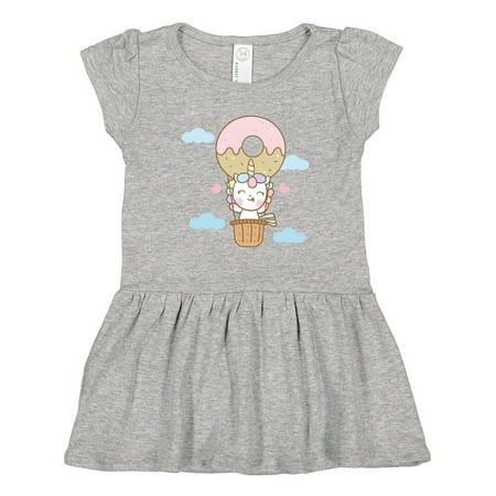 

Inktastic Unicorn Donut Balloon Gift Toddler Girl Dress